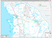 Homosassa Springs Metro Area Wall Map Premium Style